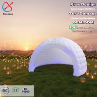 Tente gonflable blanche d'extérieur, tentes de camping gonflables pour événements, tente dôme gonflable commerciale