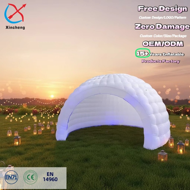 Outdoor White Inflatable Tent Event Inflatable Camping Tents Commercial Inflatable Dome Tent