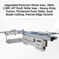 Scie à table coulissante de précision ANGHUA MJ-45, scie à panneaux inclinable à 45 degrés pour la découpe du MDF, du contreplaqué et du bois massif