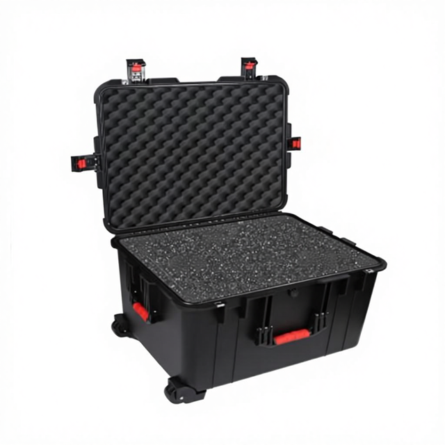 DPC130-3 IP67 Waterproof Protective Camera case Wheeled Plastic case with Foam for Tool Storage and Transport 635*503*400mm