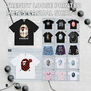 เสื้อยืดดีไซน์เนอร์คุณภาพสูงสำหรับฤดูร้อน เสื้อยืดผ้าฝ้ายพิมพ์ลายสำหรับผู้ชาย แขนสั้น ทรงหลวม ระบายอากาศได้ดี เหมาะสำหรับใส่ออกกำลังกาย - Product Image 2