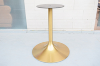 Pieds de table en acier inoxydable, style trompette, simples, ronds, pour hôpital, café, restaurant, base de table en forme de tulipe