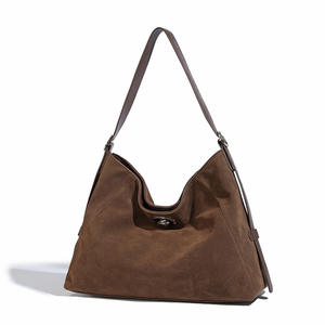 Sac à main de style rétro américain, polyvalent, décontracté, sac à bandoulière, sac fourre-tout, apparence haut de gamme, grande capacité, fermeture éclair, polyester - Product Image 5