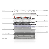 Teclado Mecánico Programable MiraBox K1 Pro con 6 Teclas LCD, 3 Perillas, Interruptores RGB Intercambiables en Caliente