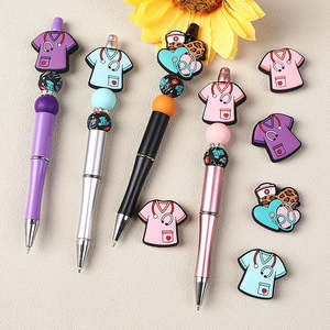 Popular dibujos animados enfermera gatito silicona gatito personajes silicona bolígrafos Focal cuentas encantos Topper - Product Image 6