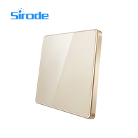 Sirode T1 Series British Standard Luxury Design Plaque acrylique Couleur noire Interrupteurs muraux électriques et prise avec panneau miroir
