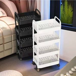 حوامل تخزين بالعربات ذات عجلات 2/3/طبقات ، حوامل أرضيات متعددة الطبقات ، وجبة خفيفة متنقلة للمطبخ المنزلي وغرف النوم والمعيشة - Product Image 6