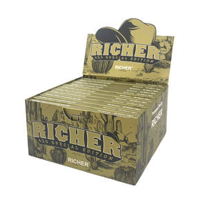 Papier à rouler avec filtres pour cigarettes, en chanvre non blanchi, format King Size, avec gomme arabique et filtre - Product Image 2