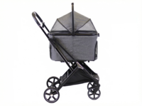 Poussette pour animaux de compagnie de haute qualité, en tissu Oxford luxueux, pliable, imperméable, confortable, à quatre roues, pliage à une main, pour une utilisation en extérieur