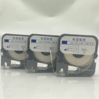 Stiker Label cocok dengan MAX 370/380/390 printer Label dalam 5mm 9mm 12mm ukuran tersedia dalam putih transparan dan kuning
