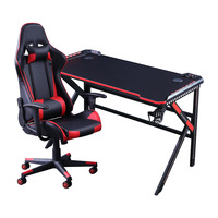 Nouveau bureau de gaming ergonomique noir 2026 avec porte-gobelet pour PC, idéal pour le bureau à domicile et les jeux