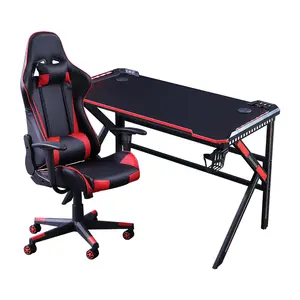 2022 New Black Ergonomic Gaming Pc Desk Cup Holder Mechanical Home Office Gaming Desk
