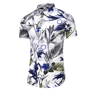 <span class=keywords><strong>Chemise</strong></span> hawaïenne de styliste pour hommes, grande taille 7XL, personnalisé, imprimé floral, en Polyester, décontracté, luxe, à manches courtes, pour l'été - Product Image 2