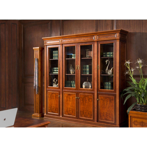 <span class=keywords><strong>Bureau</strong></span> de direction classique <span class=keywords><strong>américain</strong></span> traditionnel en bois massif avec placage de luxe et chaise pour <span class=keywords><strong>bureau</strong></span> de PDG - Product Image 6