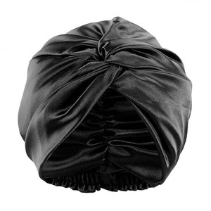 Bonnet de nuit populaire en satin de soie double couche, foulard de beauté et de maquillage, bonnet torsadé croisé, bonnet de douche - Product Image 6