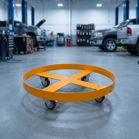 Nouvelle chariot de transfert de fûts d'huile 300kg 400kg 200L avec roulettes pivotantes à 360° en PU, chariot de manutention pour entrepôt