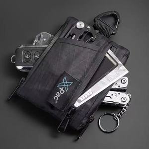 Xpac Waterproof Key Pouch Mini Storage Bag With Zipper Pocket Outdoor Sports Unisex Black Solid Color Detachable Strap - Product Image 3