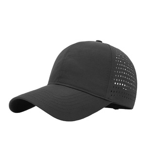 Casquette de baseball unisexe en maille respirante à séchage rapide, chapeau d'été pare-soleil, couleur unie, grande taille - Product Image 1