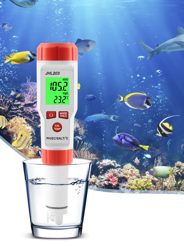 海水実験室水族館用の高精度温度EC塩分PHメーター水質酸性度テスター
