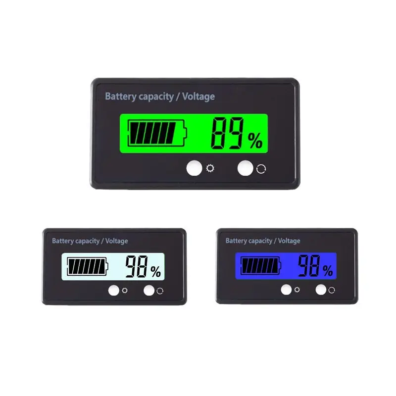 Medidor de capacidade de bateria lcd, indicador de estado de bateria de chumbo ácido, testador de capacidade de bateria de lítio