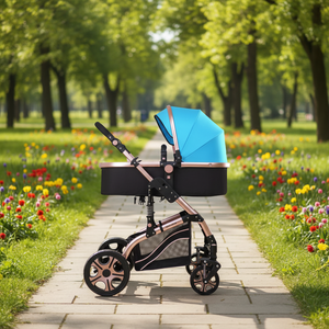 New Convertible 3-in-1 Baby <strong>Stroller</strong> for 0-3 Years Old Lightweight Foldable Shock Absorption Aluminum Alloy Frame Baby <strong>Stroller</strong> - Product Image 2