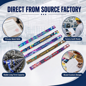 Bracelets tissés en tissu écologiques jetables personnalisés avec fermeture et logo sur mesure pour événements et festivals de musique - Product Image 4