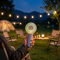 Ventilateur portable LED 4 vitesses rechargeable VivaSphere 2026, mignon, USB, en plastique, pour extérieur, personnalisé
