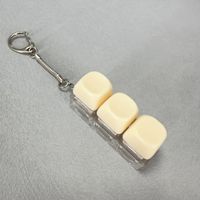 Porte-clés Fidget Toy Anti-stress à 3 Boutons LED Couleurs Macaron, Gadget à Presser pour Adultes