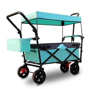 Chariots de camping pliables en plein air de haute qualité belle voiture de plage pliante de <span class=keywords><strong>jardin</strong></span> pour enfants avec toit - Product Image 4