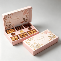 Boîte alimentaire personnalisée unique rose de qualité alimentaire pour restaurant, bento, livraison, plats à emporter, fête, plateau de dégustation de chocolat, plateau de déjeuner