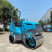 Rouleau compacteur vibrant 1, 2 ou 3 tonnes, simple ou double tambour, mini-rouleau à asphalte, moteur, pompe, roulement, système entièrement hydraulique 70 Hz