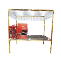 Mesa de Eventos de Estilo Indio Real con Cristales Colgantes de Acero Inoxidable para Banquetes de Lujo en Hoteles