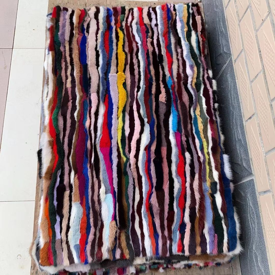 Barra verticale in visone colore casuale 5181