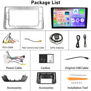 Podofo Android cho xe 10 inch DIN đôi 4 + 64 gam không dây Carplay Android tự động cho Nissan altima 2019 GPS RDS tùy biến - Product Image 6