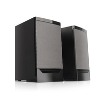 Mini Altavoz 2.0 con Carcasa de Madera, Alimentación USB, Ahorro de Espacio, Conexión por Cable para Audio en el Hogar Moderno