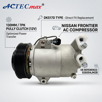 Compresseur de climatisation ACTECmax AC.100.4276 avec embrayage pour Nissan Frontier Pickup DKS17D 130MM 12V, remplacement du compresseur OE 926004JM2B