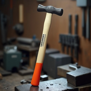 Marteau de mécanicien Ttake 5082 avec manche en bois et poignée orange pour le travail des métaux et la menuiserie - Product Image 3