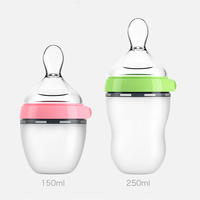 Anti Colique Silicone nouveau-né bébé boire tétine d'eau sipper sippy bouteille avec paille pour bébés allaités