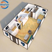 Maisons conteneurs pliantes préfabriquées WinFair à bon prix, luxe moderne au Tamil Nadu pour habitation / maison conteneur / logement annexe