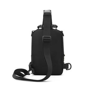 WePower Bolso de pecho para hombre, negro, impermeable, con carga USB, para uso deportivo, de ocio y viajes al aire libre - Product Image 1