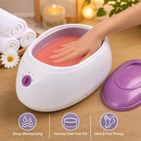 Chauffe-cire à paraffine pour masque exfoliant mains, thermostat électronique, grande capacité 2,3 L, en plastique, hydratant et blanchissant, pour usage domestique et professionnel en salon de beauté