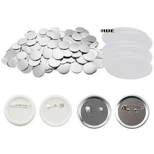 Composants vierges pour badges à épingle, attaches de sécurité, pièces de boutons en fer blanc pour cadeaux promotionnels et souvenirs, boutons à épingle, film Mylar - Product Image 4
