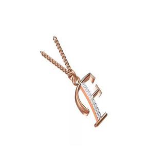 Pendentif en diamant 'F' joyeux pour unisexe, plaqué or, lettres, bijoux fins, pendentifs et breloques, style classique pour les fêtes - Product Image 1