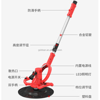 380mm 1680W ajustable mango largo automático alisado de hormigón nivelación mezclador de cemento máquina pulidora de mortero con luz LED