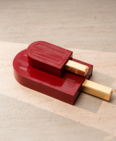 Boîte rigide rouge bordeaux brillante pour gloss à lèvres, emballage personnalisé de luxe pour cosmétiques, soins de la peau, rouges à lèvres, boîte en papier et cuir pour parfums