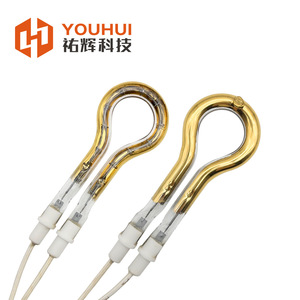 องค์ประกอบความร้อนอินฟราเรด Youhui 20V 250W รูปทรงวงแหวนชุบทองครึ่งวง สำหรับเตาอุตสาหกรรม - Product Image 2