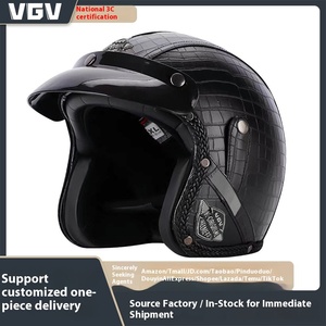 <span class=keywords><strong>Prix</strong></span> usine nouveau rétro demi-visage casque de moto ABS matériel Style vintage avec la certification 3C - Product Image 2