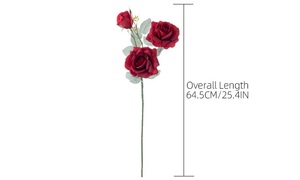 <span class=keywords><strong>Rose</strong></span> artificielle réaliste Moya <span class=keywords><strong>Snow</strong></span> <span class=keywords><strong>Rose</strong></span> Premium à longue tige en mousse pour la décoration de la maison et les fêtes, Fête des Mères - Product Image 6
