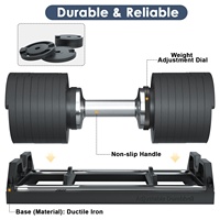 SNODE AD85S Haltères réglables personnalisables de haute qualité, unisexe, revêtement en caoutchouc noir, détachable, ensemble de 85 lb, fitness