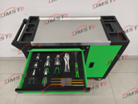 Chariot d'atelier professionnel CE vert grande capacité avec porte latérale, ensemble d'outils 200 pièces, OEM, pour garage et atelier